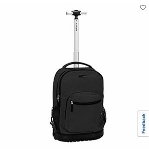 NWT Rockland 19-in. Rolling Backpack Black